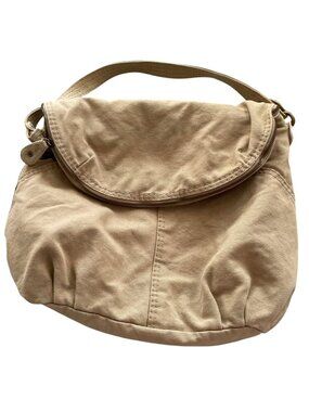 Vintage Y2K Old Navy Canvas Hobo Shoulder Bag Purse Tan Slouchy
